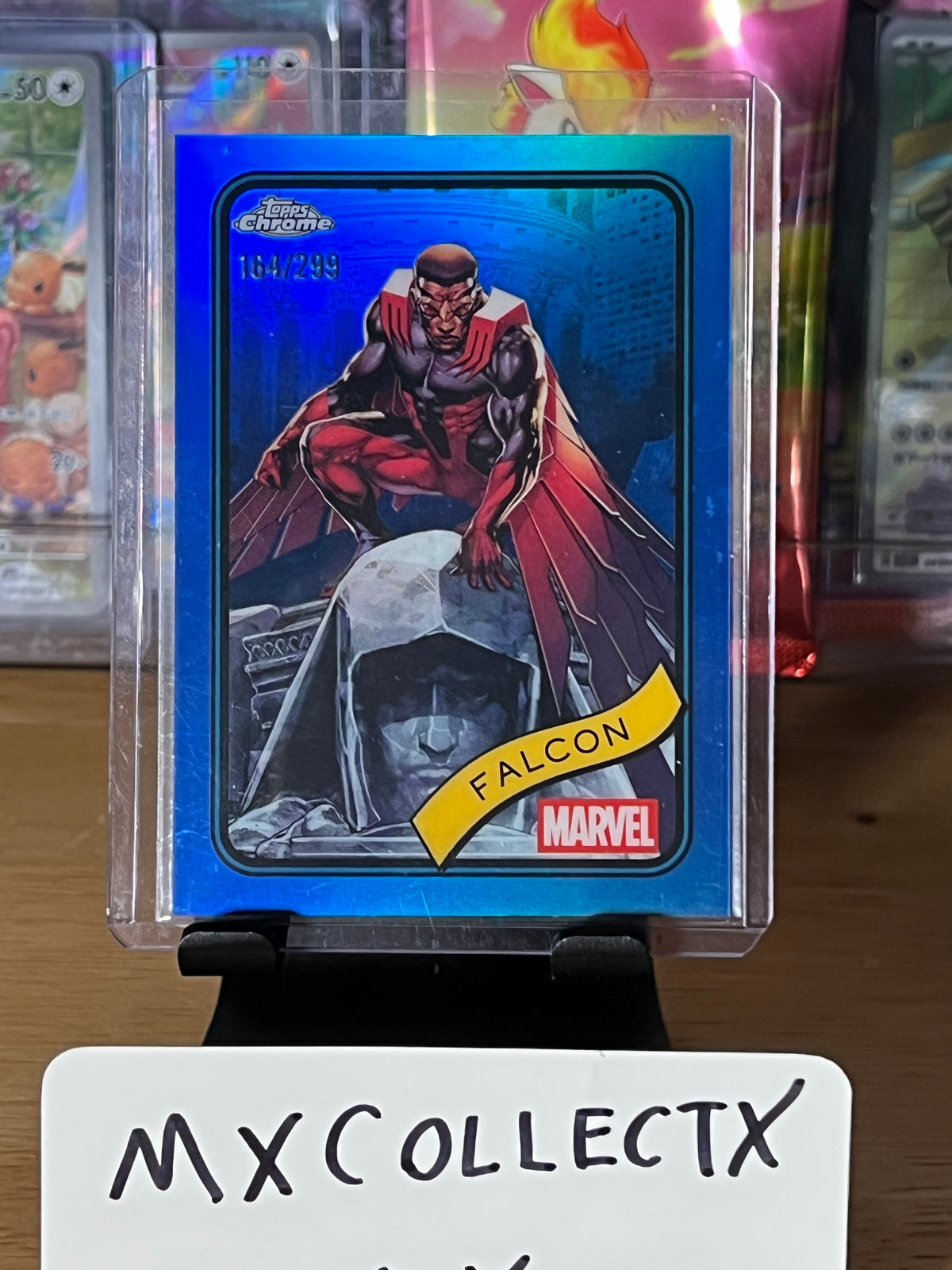 Falcon #80 Blue Refractor 164/299 - 2025 Marvel Topps Chrome