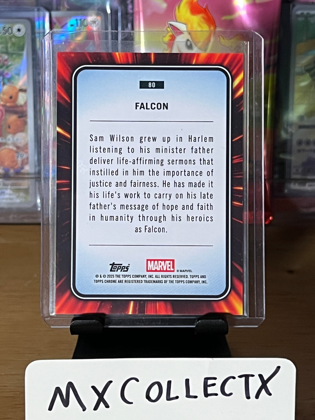 Falcon #80 Blue Refractor 164/299 - 2025 Marvel Topps Chrome