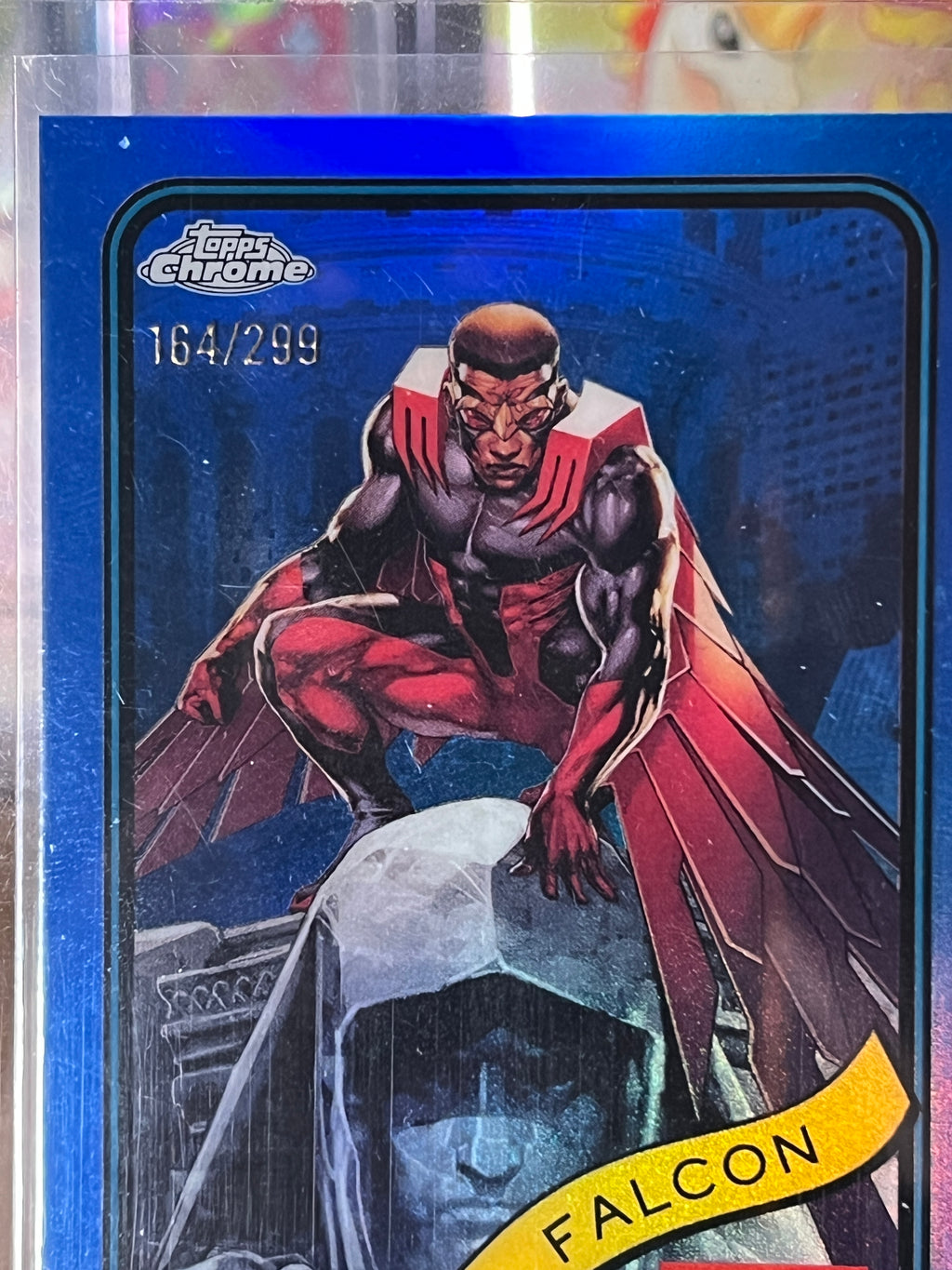 Falcon #80 Blue Refractor 164/299 - 2025 Marvel Topps Chrome