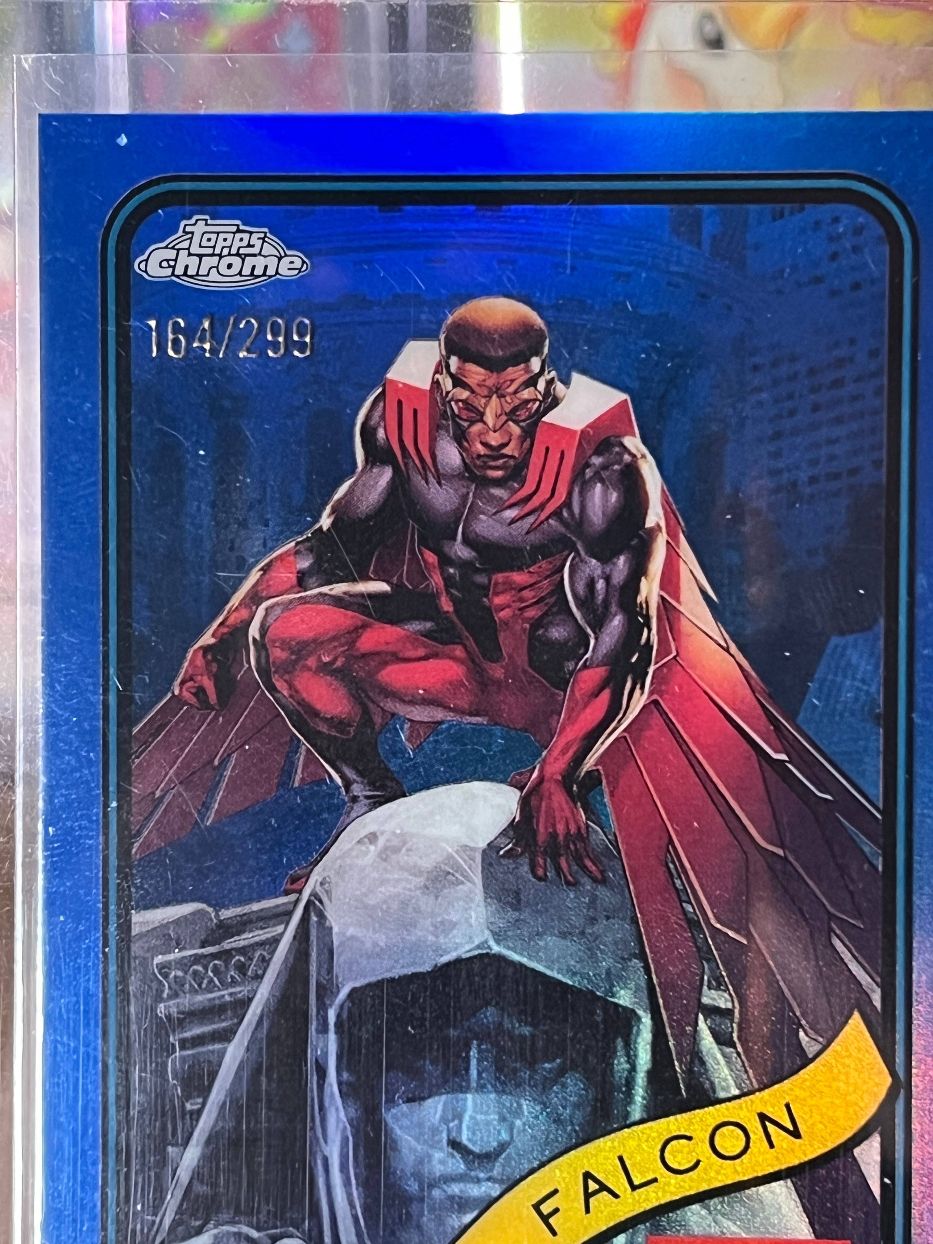 Falcon #80 Blue Refractor 164/299 - 2025 Marvel Topps Chrome
