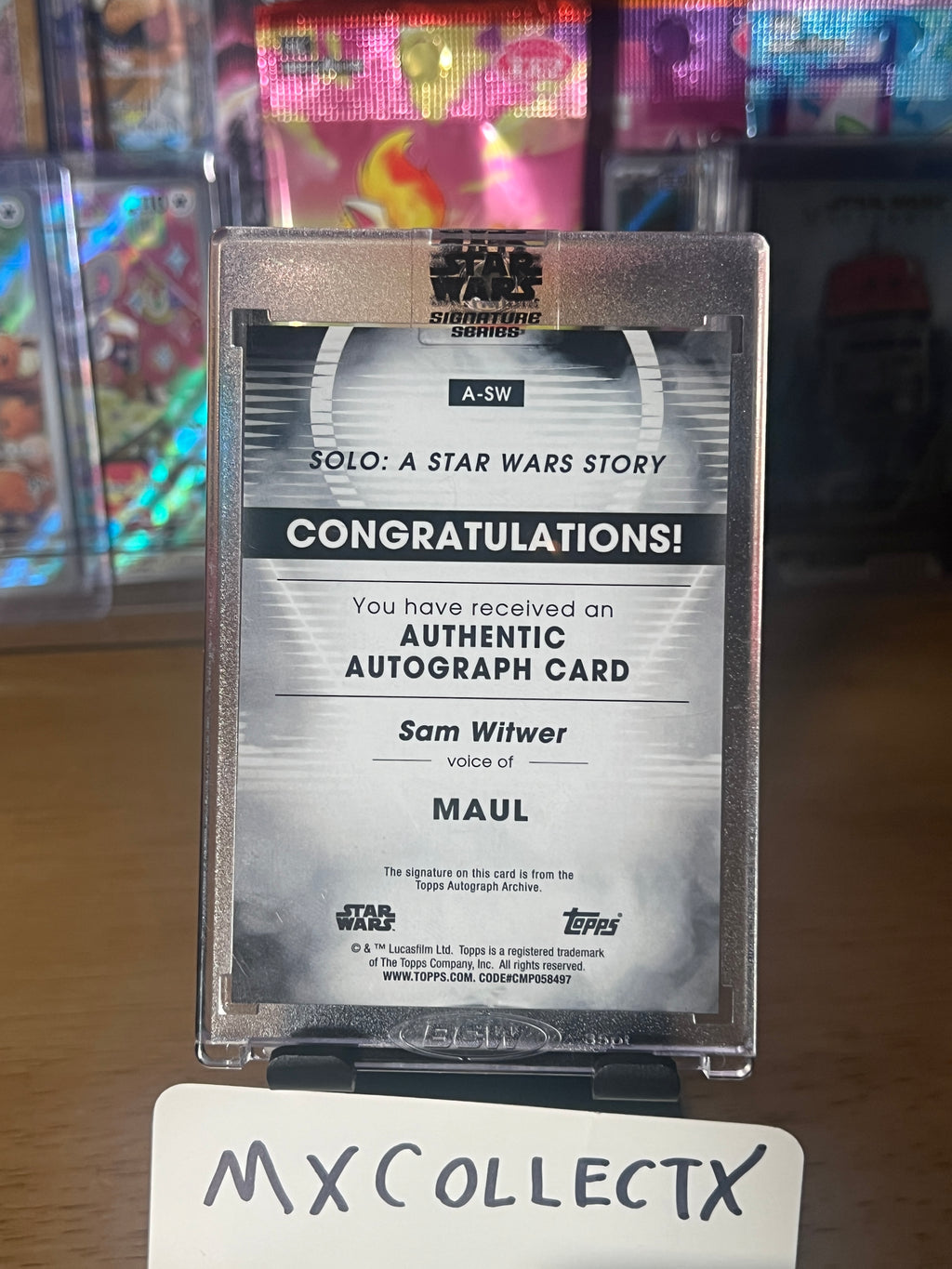 Sam Witwer voice of Darth Maul #A-SW 49/50 - 2023 Topps Star Wars Signature Series