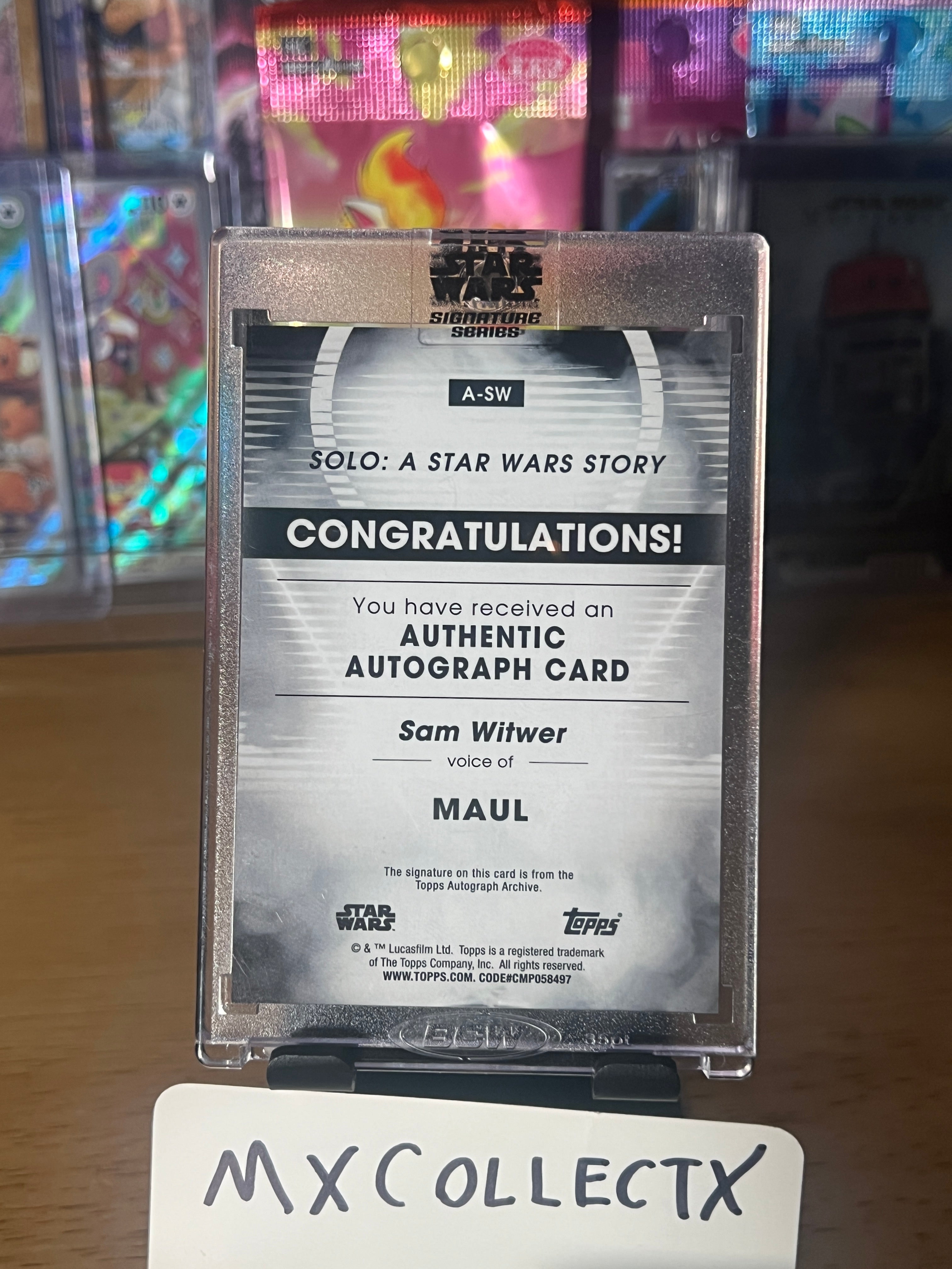 Sam Witwer voice of Darth Maul #A-SW 49/50 - 2023 Topps Star Wars Signature Series