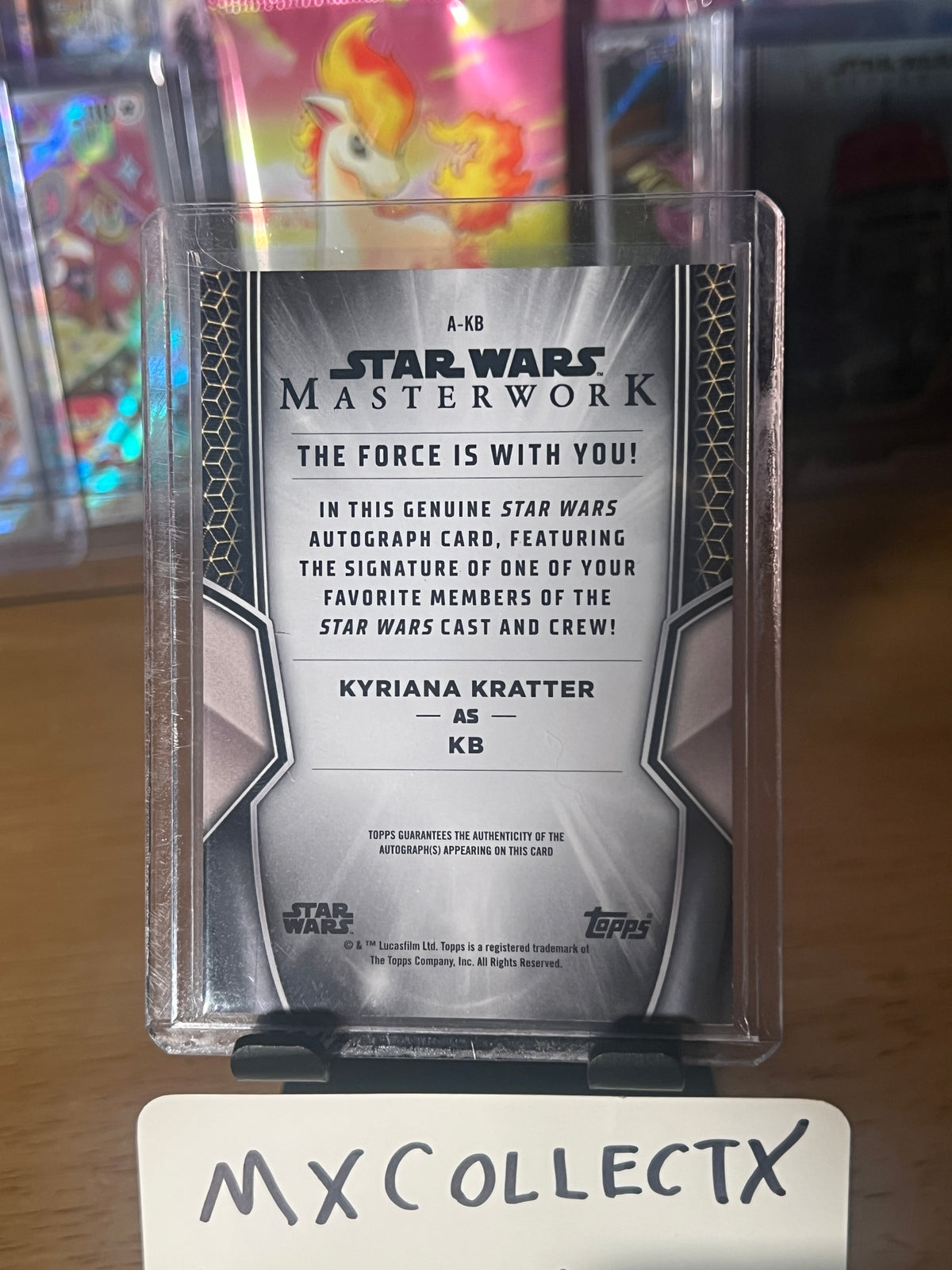 Kyriana Kratter as KB #A-KB - Autograph - 2025 Topps Star Wars Masterwork