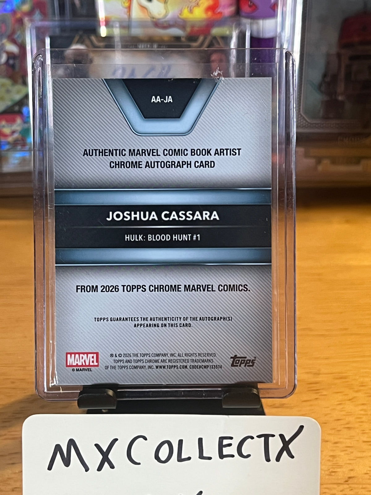 Joshua Cassara Hulk: Blood Hunt #1 Artist Autograph Refractor #AA-JA - 2026 Topps Marvel Chrome