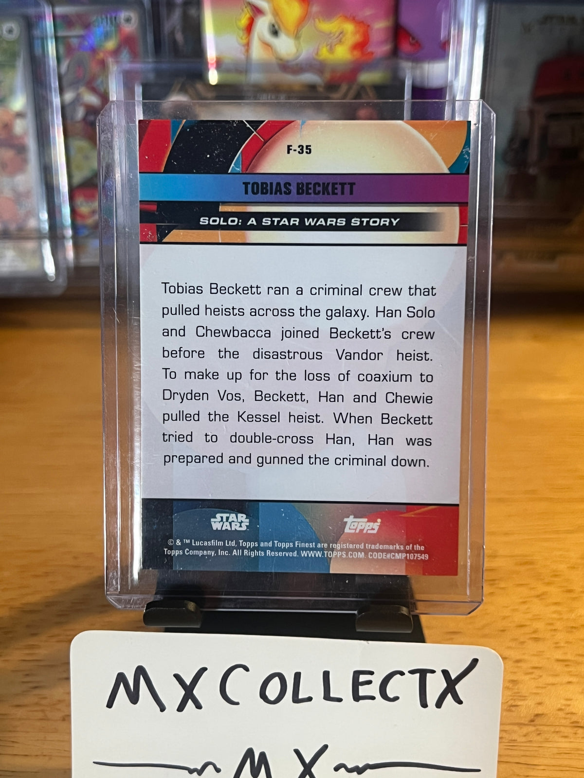 Tobias Becket Topps Finest #F-35 28/99 - 2025 Topps Star Wars Smugglers Outpost