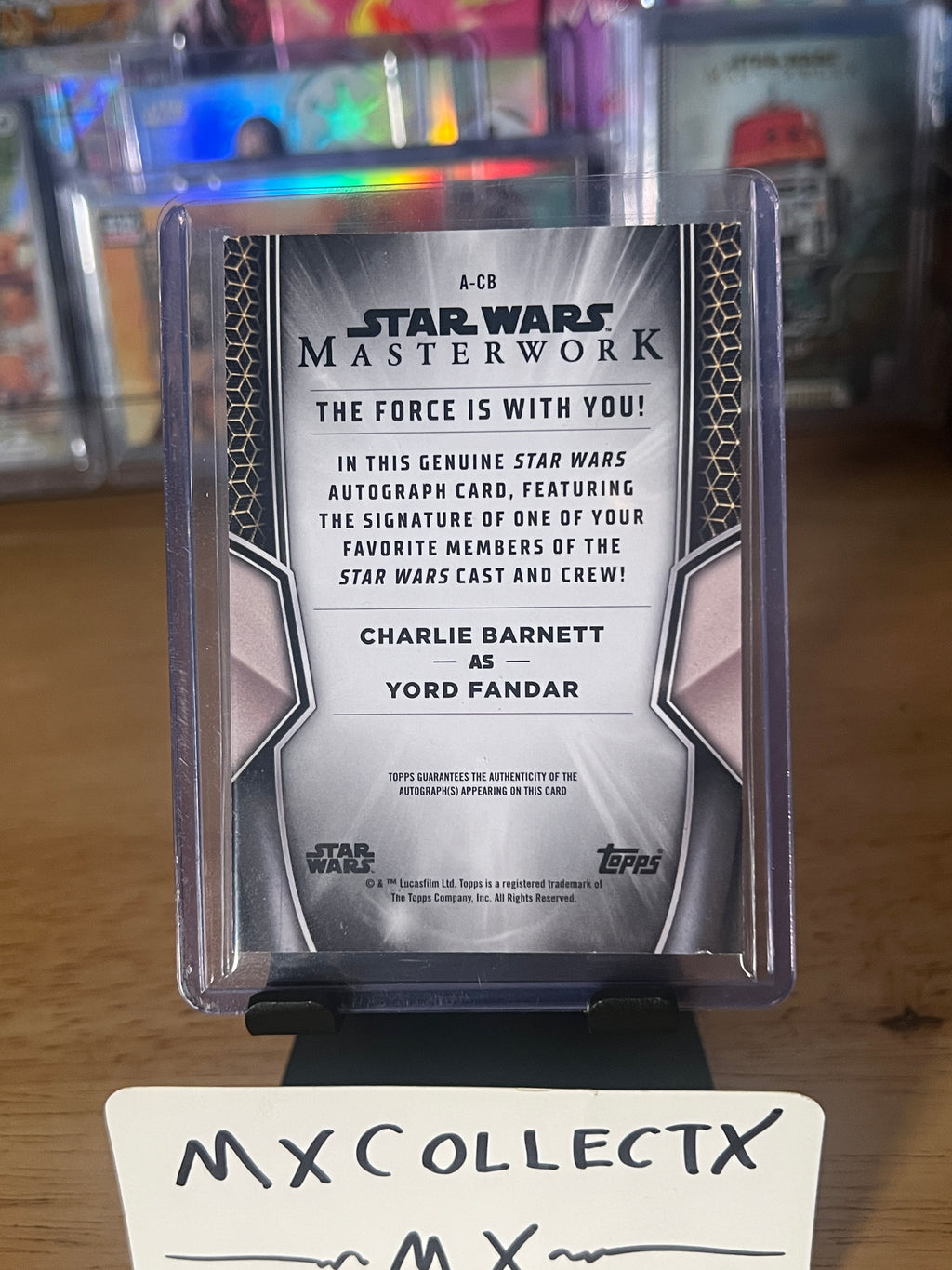 Charlie Barnett as Yord Fandar #A-CB 11/25 - Autograph - 2025 Topps Star Wars Masterwork