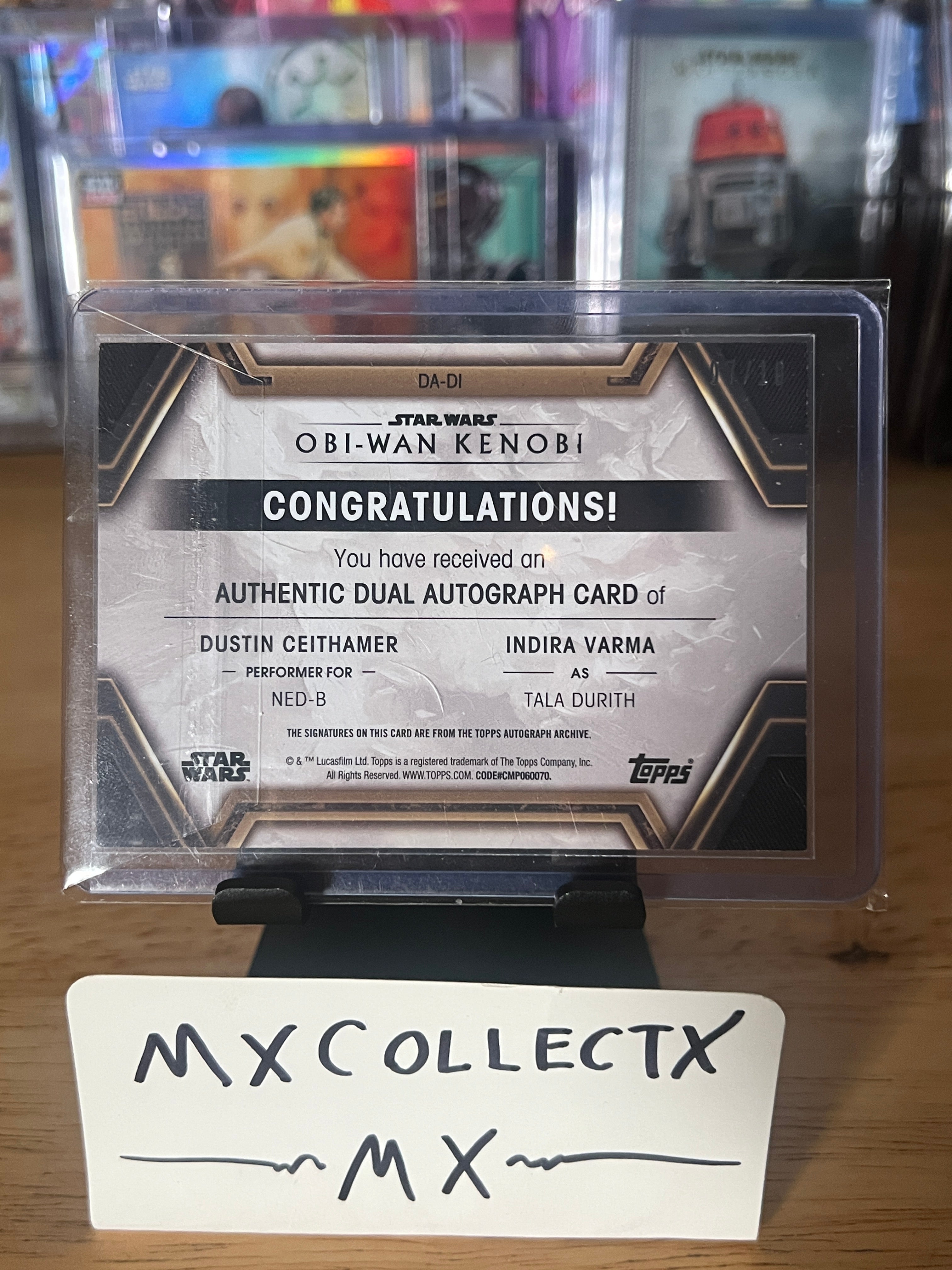 Ned-B & Tala Durith Dual Autograph DA-DI 7/10 - 2023 Topps Star Wars Obi-Wan Kenobi