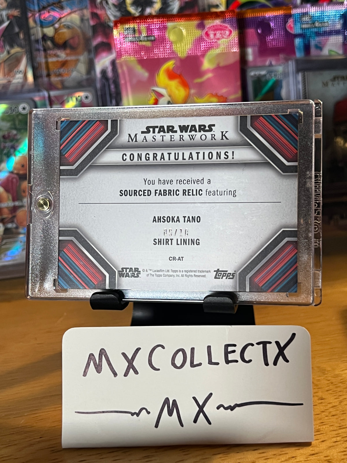 Ahsoka Tano Sourced Fabric Relic #CR-AT 9/10 - 2022 Topps Star Wars Masterwork