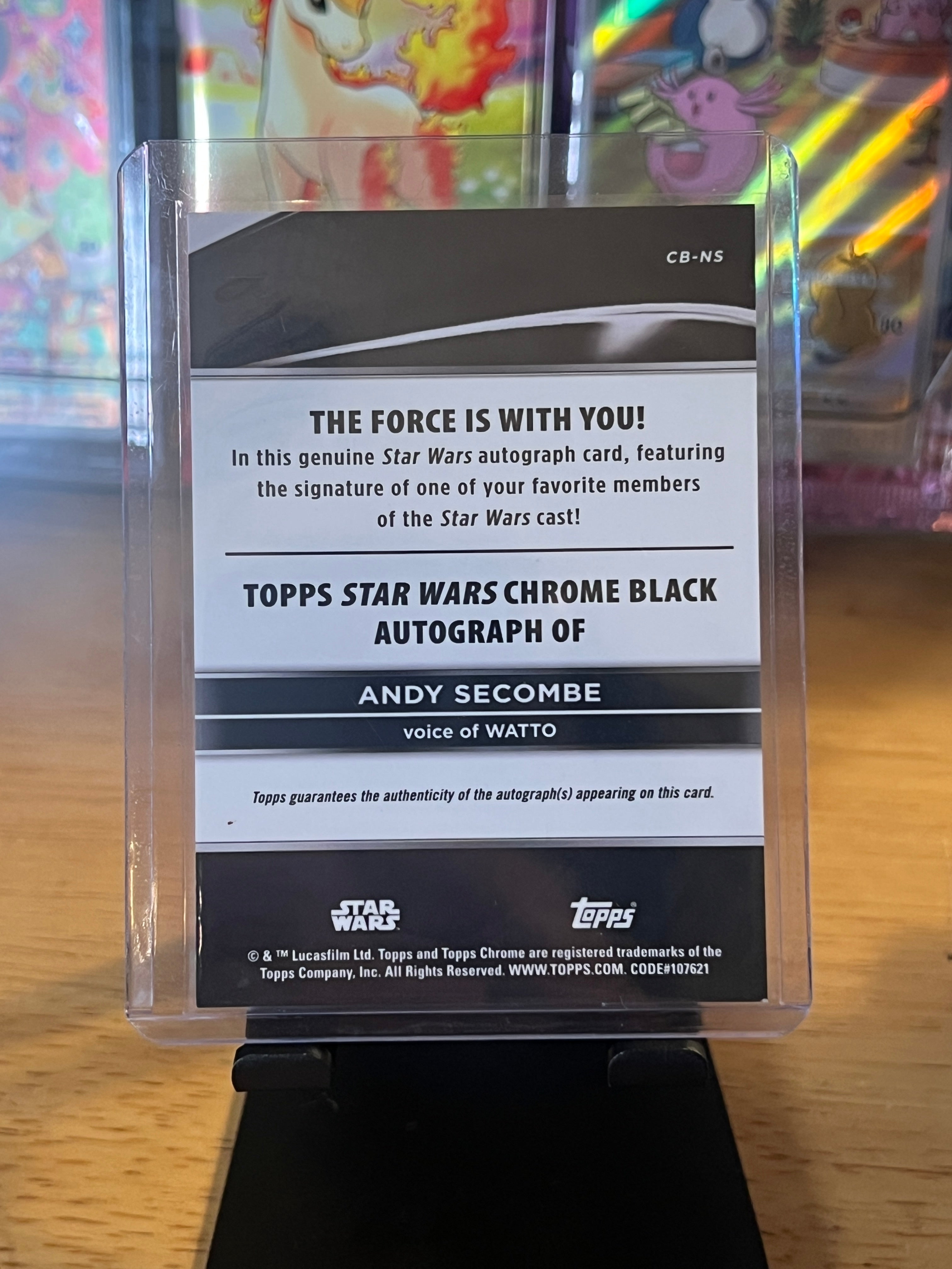 Andy Secombe as Watto Autograph #CB-NS 13/50 - Topps Star Wars Chrome Black 2025
