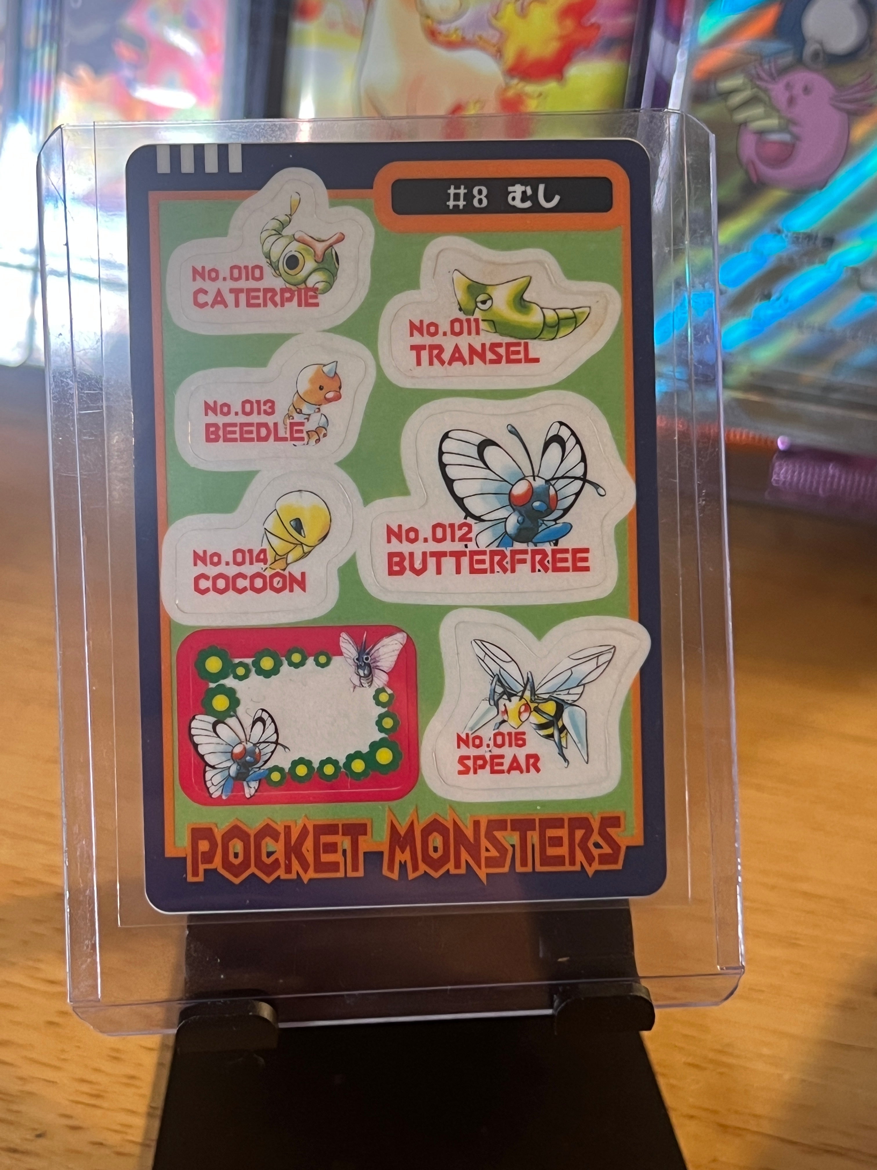 Bug-Type Pokémon Sealdass Mini Stickers Card