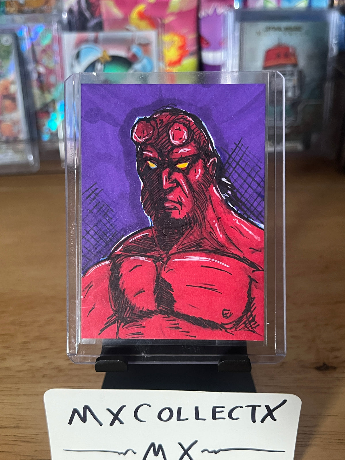 Hellboy Hand Drawn PSC by Nate Rosado - 2026 1/1 Sketch Card