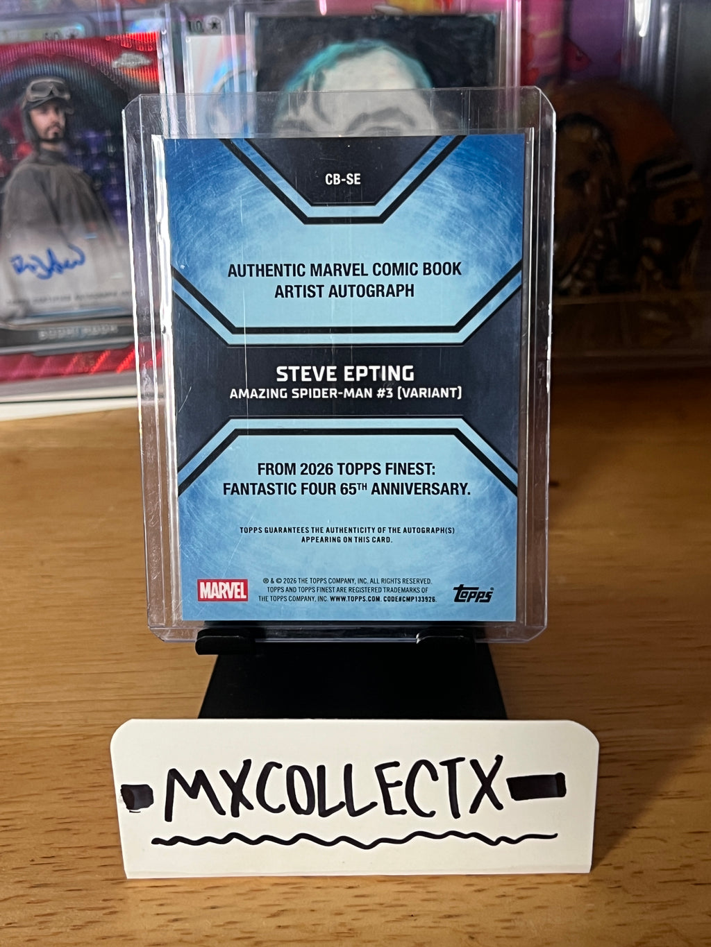 Steve Epting - Amazing Spider Man #3 (Variant) Artist Autograph #CB-SE - 2026 Topps Marvel Finest Fantastic Four 65th Anniversary