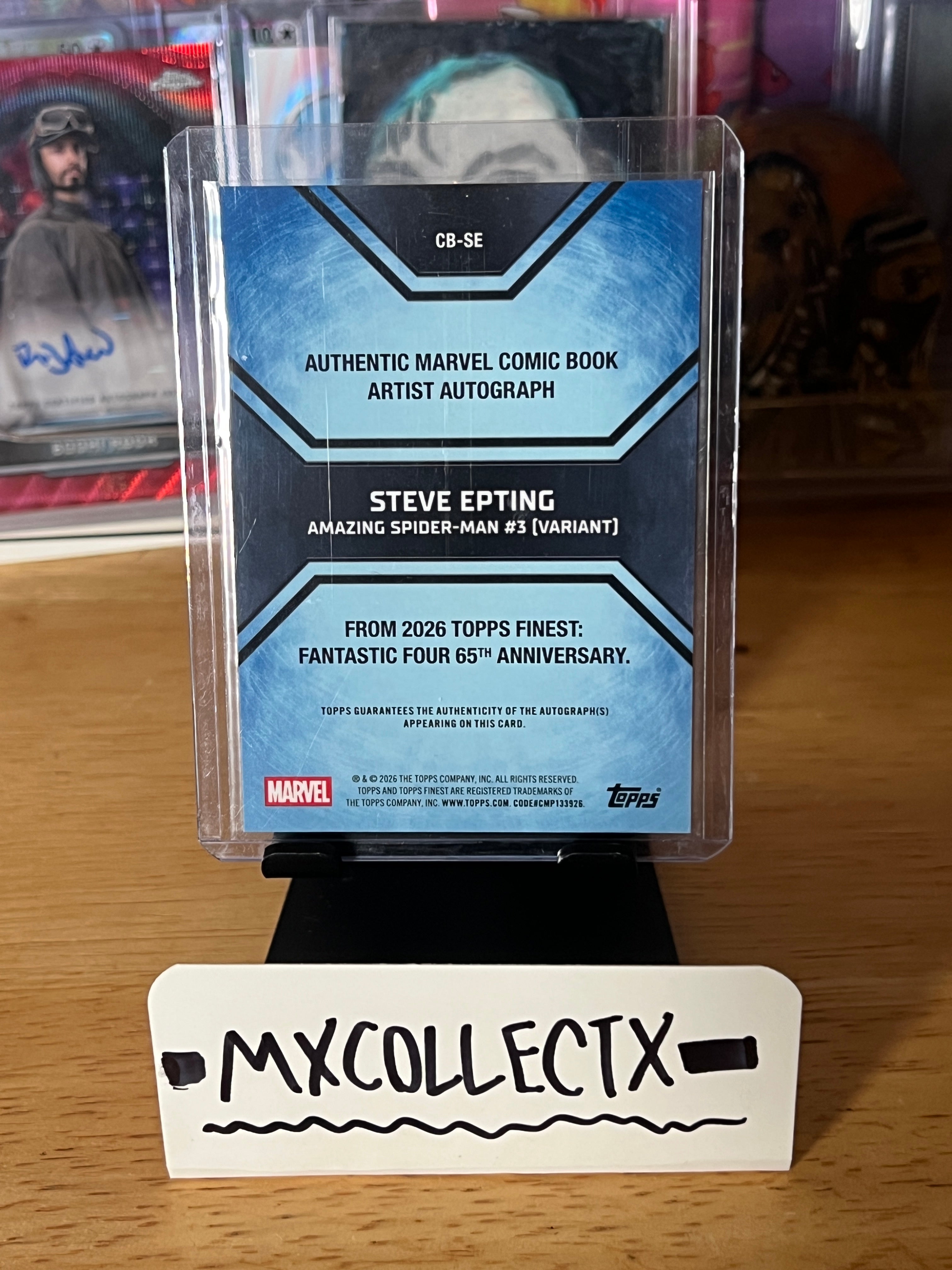 Steve Epting - Amazing Spider Man #3 (Variant) Artist Autograph #CB-SE - 2026 Topps Marvel Finest Fantastic Four 65th Anniversary