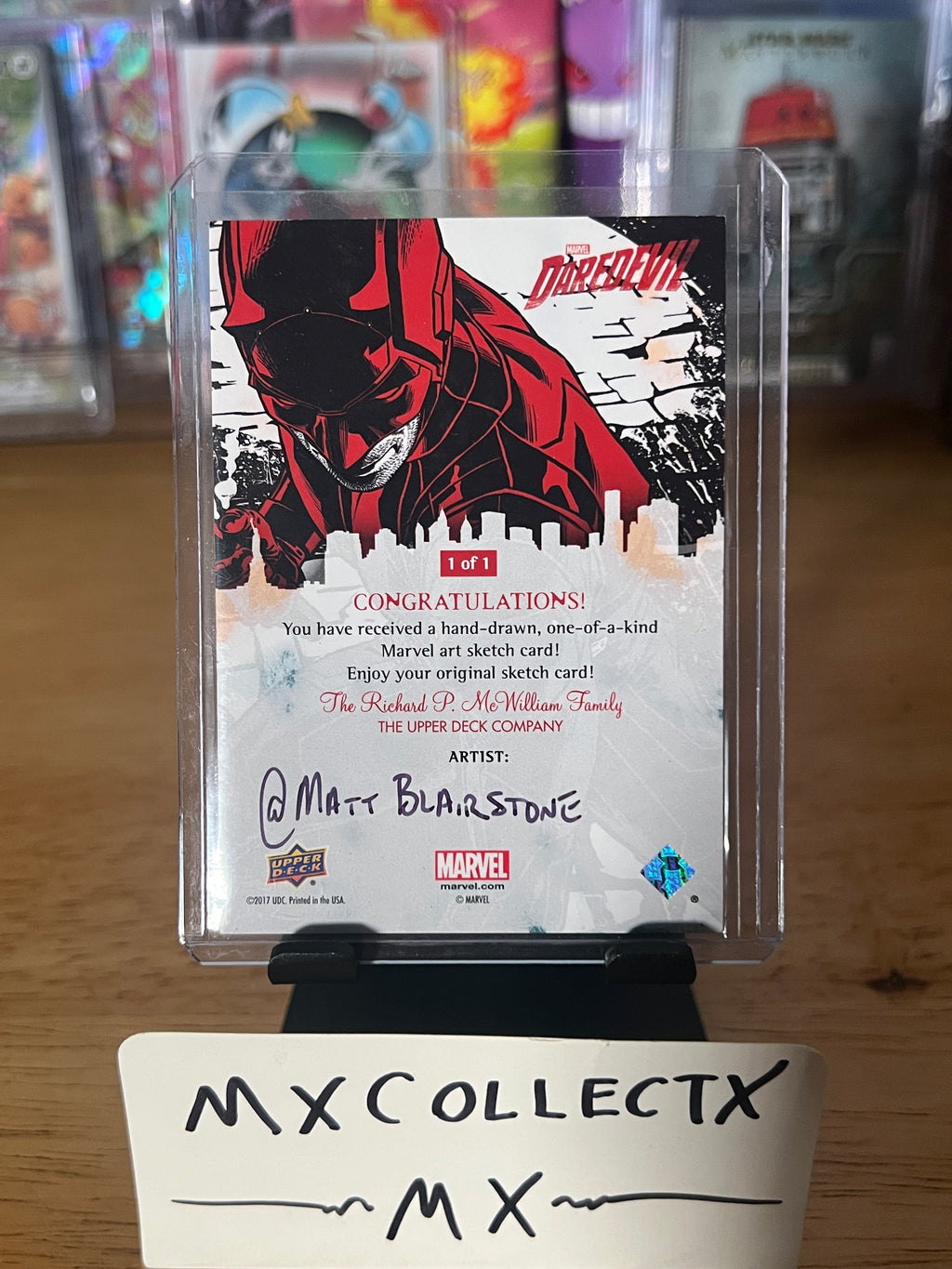 Tombstone Sketch by Matt Blairstone - 2018 Upper Deck Daredevil Season 1 & 2 1/1 Sketch Card