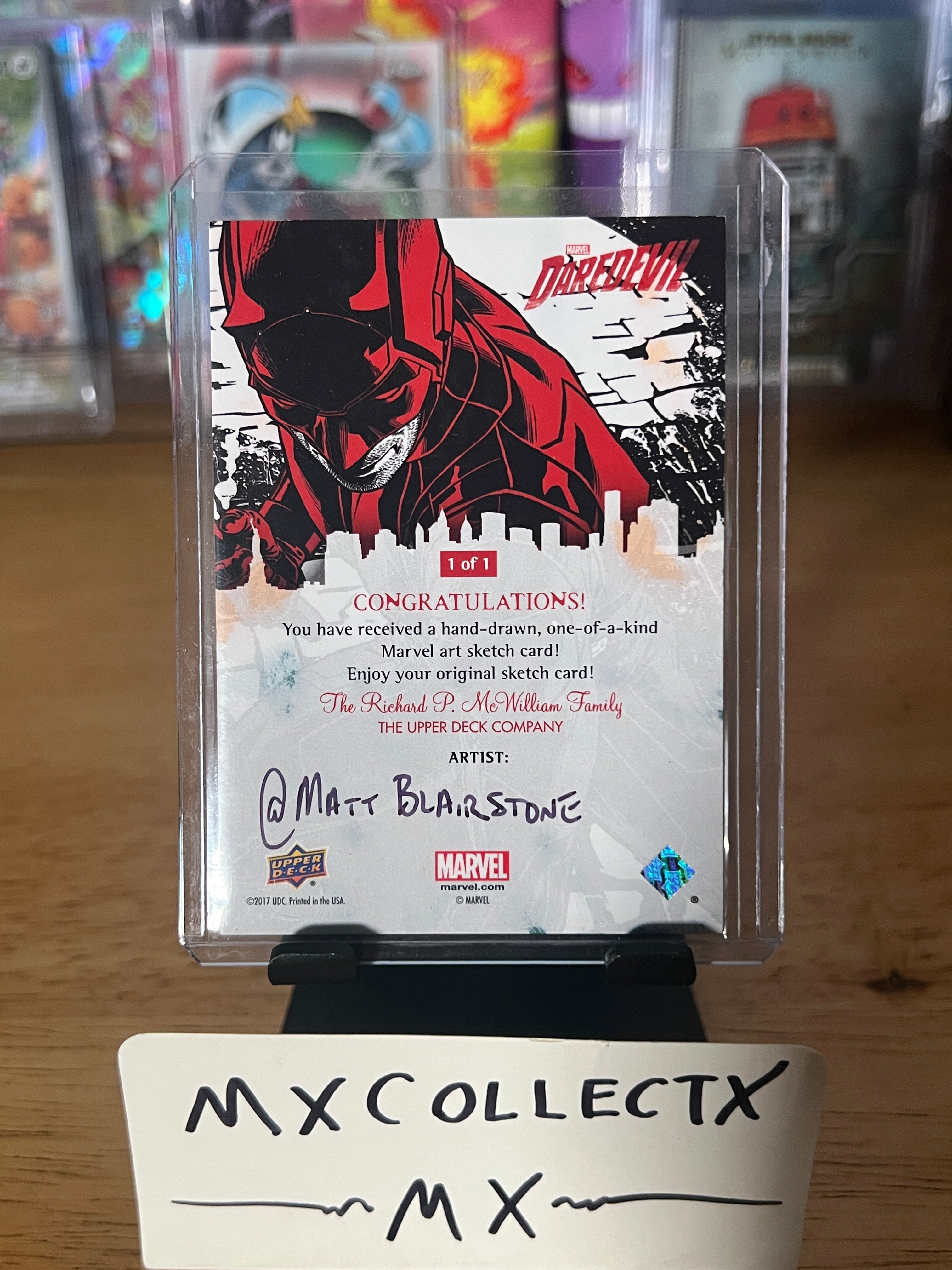 Tombstone Sketch by Matt Blairstone - 2018 Upper Deck Daredevil Season 1 & 2 1/1 Sketch Card